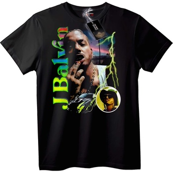 NOONEBRAND Тениска J Balvin с Мълния и Кола - S, Black