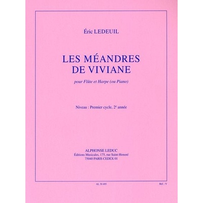 Eric Ledeuil Méandres De Viviane For Flute And Harp Or Piano