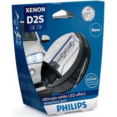 PHILIPS XENÓNOVÁ VÝBOJKA D2S WHITEVISION GEN2 85V 35W 85122WHV2S1