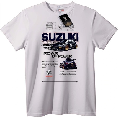 NOONEBRAND Тениска за Suzuki Ентусиасти - 2XL, White
