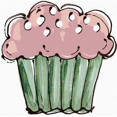Zuty Malování podle čísel RŮŽOVÝ CUPCAKE 2 HALEY BUSH