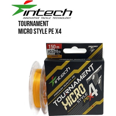 Intech Šnúra Tournament Micro Style PE X4 Orange 150m 0,104mm