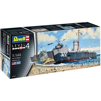 Revell Plastový model loď 05169 US Navy Landing Ship Medium 1:144