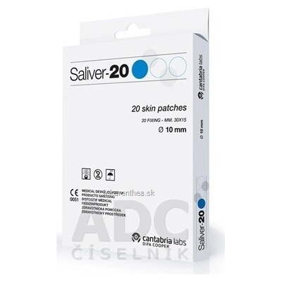 Saliver-20 náplasti na odstránenie bradavíc, s kyselinou salicylovou 20 ks