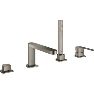 GROHE Plus смесител за вана и душ с 4 елемента, четкан антрацит, твърд графит (29307AL3)