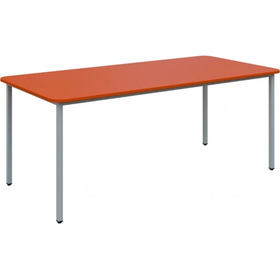 JSBR 190 N jídelní stůl kovová podnož stříbrná deska 18 mm 1900 x 900 mm pomeranč