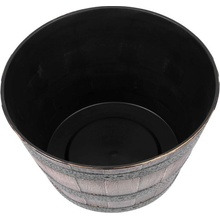 Strend Pro Kvetináč Woodeff, 39x23 cm, zlatý, efekt dreva