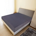 vidaXL Чаршаф с ластик, антрацит, 90x200 см, памук (136190)