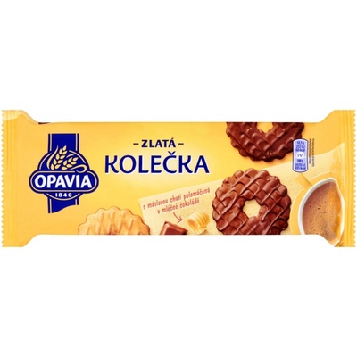 Opavia Zlaté Kolečka s máslovou příchutí polomáčené sušenky 146 g