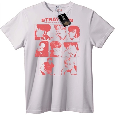NOONEBRAND Тениска Лидери на Четвъртите Stray Kids - 7XL, White