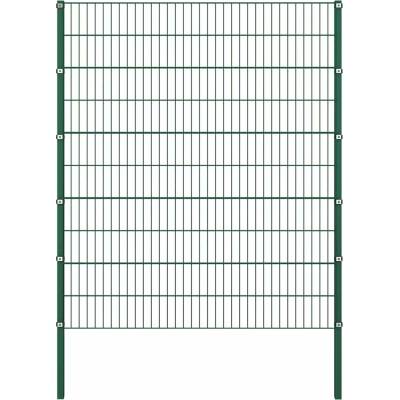 OMAXI Plotový panel se sloupky železný 176,5 x 200 cm zelený 587035