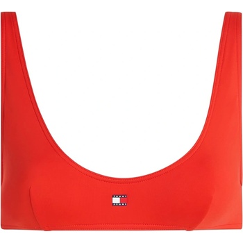 Tommy Hilfiger Горнище Tommy Hilfiger Scoop Neck Bralette Bikini Top - Hot Heat