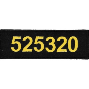 Nášivka: POLICIE - služební číslo | černá | žlutá