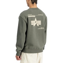 Alpha Industries mikina pánska Label Sweatshirt Backprint dark olive