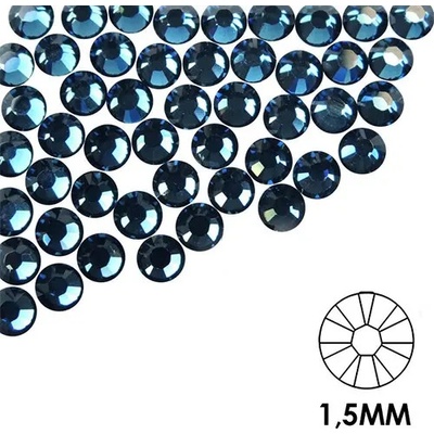 IngiNails Ozdobné kamienky na nechty 1,5 mm modré 50 ks