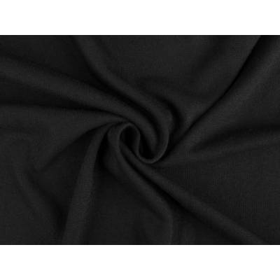 Prima-obchod Úplet bavlněný počesaný Premium, barva 7 (295 g/m²) černá