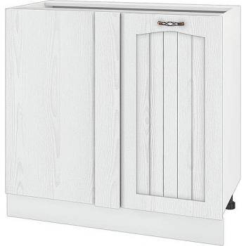 ИРИМ Долен ъглов кухненски шкаф Сити БФ-Бяло фладер-04-92 ляв 90 см