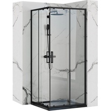 REA/S - Sprchovací kút PUNTO 80x80 - čierny So sprchovou vaničkou Savoy black KPL-K1013