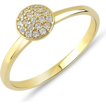Lillian Vassago Zlatý prsteň s čírymi zirkónmi LLV06 GR012