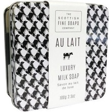 Scottish Fine Soaps tuhé mydlo v plechové krabičce Au Lait 100 g