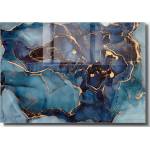 Wallity Картина върху стъкло 100x70 cm Dark Marble - Wallity (698GLS1397)