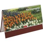 TOPTIMER Настолен календар с картинки toptimer t054, вертикален, бял, плосък, Кертеш, бордо, 2027 (t541t-002)