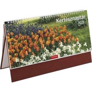 TOPTIMER Настолен календар с картинки toptimer t054, вертикален, бял, плосък, Кертеш, бордо, 2027 (t541t-002)
