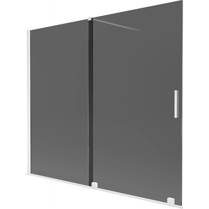 Mexen Velar двукрилен плъзгащ се душ параван 180 x 150 cm, графит, бял - 896-180-000-41-20 (896-180-000-41-20)