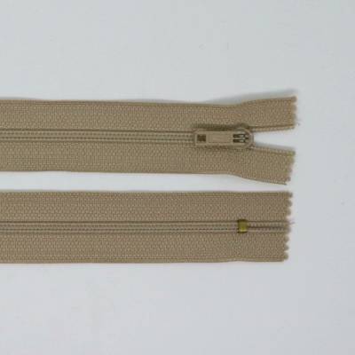 Spirálový zip, šíře 3 mm, délka 55 cm, béžová