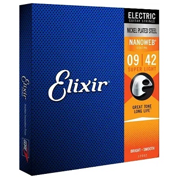 Elixir Струни за електрическа китара elixir super-light 009 - 042 12002 nanoweb