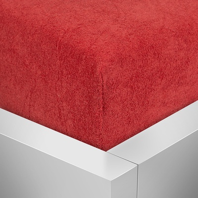 Top prostěradla.cz Froté prostěradlo Premium červené 140x200