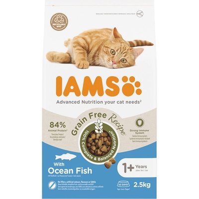IAMS Advanced Nutrition Grain Free s mořskými rybami 2 x 2,5 kg