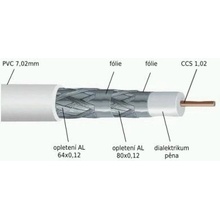 OPTICUM čtyřvrstvý RG6 4S, 120dB 100m, 7,2 mm