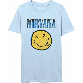 Image 1 of ROCK OFF Мъжка тениска Nirvana - Xerox Happy Face - СИН - ROCK OFF - NIRVTS14MLB