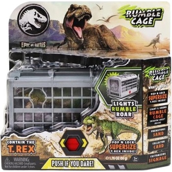 Mattel Интерактивна играчка Jurassic World - Динозавър T-Rex в клетка (T01160)