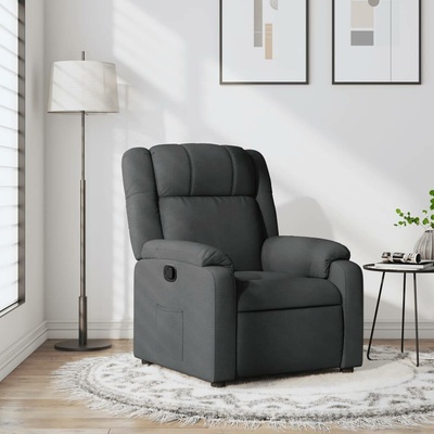 vidaXL 373537 Polohovací tmavě šedé textil