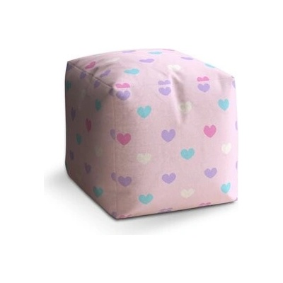Sablio taburet Cube srdce vedle srdce 40x40x40 cm