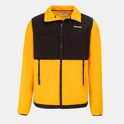 Firetrap Мъжко поларено яке Firetrap Fleece Jacket Mens - Gold Fusion