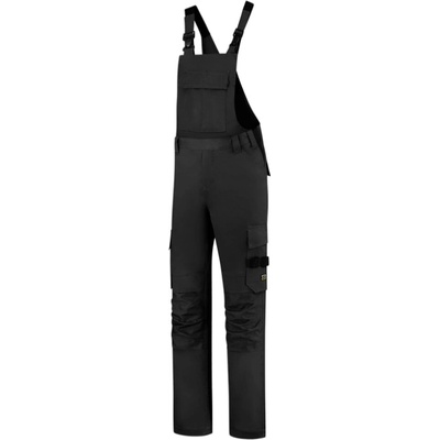 Malfini pracovné nohavice s trakmi unisex Bib & Brace Twill Cordura T67 čierna