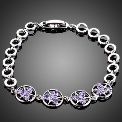 Francesca Petrucci Swarovski Elements Circleis Fialová XS NR0116
