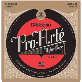 D'Addario EJ49, Струни за класическа китара, Нормално напрежение, Черни (EJ49)