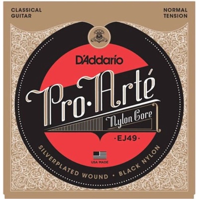 D'Addario EJ49, Струни за класическа китара, Нормално напрежение, Черни (EJ49)