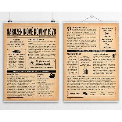 Noviny k narozeninám 1978 - dvoustranné