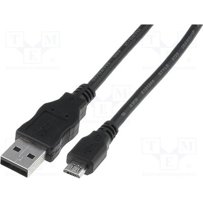 Digitus AK-300110-030-S USB 2.0, USB A vidlice,USB B micro vidlice, niklovaný, 3m