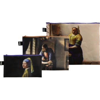 LOQI Чантички за кръста Museum Johannes Vermeer от рециклиран материал 3 бр (ZP.VE)