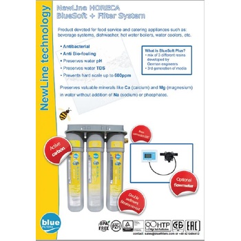 Image 1 of Bluefilters HoReCa 4, 2 l/min GAC-F-F Bluefilters - система за пречистване и омекотяване на вода