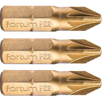 Fortum PZ, 3 бр. , стомана S2, титаниево покритие; PZ 2x25mm, на блистери