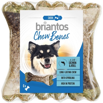 Briantos Chew Bones losos a kril 6 x 12 cm 330 g