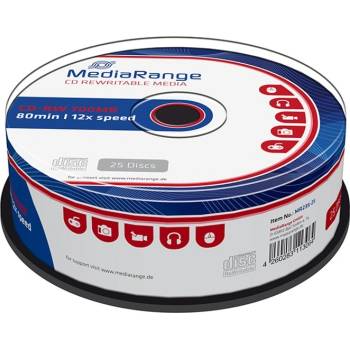 Image 1 of MediaRange Оптичен носител CD-RW, 700MB, Media Range, 12x, 25 бр (MR235-25)