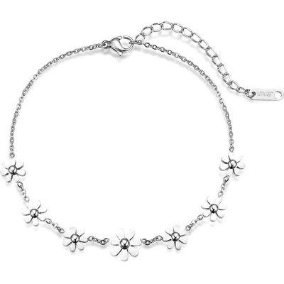 Mabell Náramek na nohu z chirurgické oceli CZ221CD5076C45 – Zboží Dáma